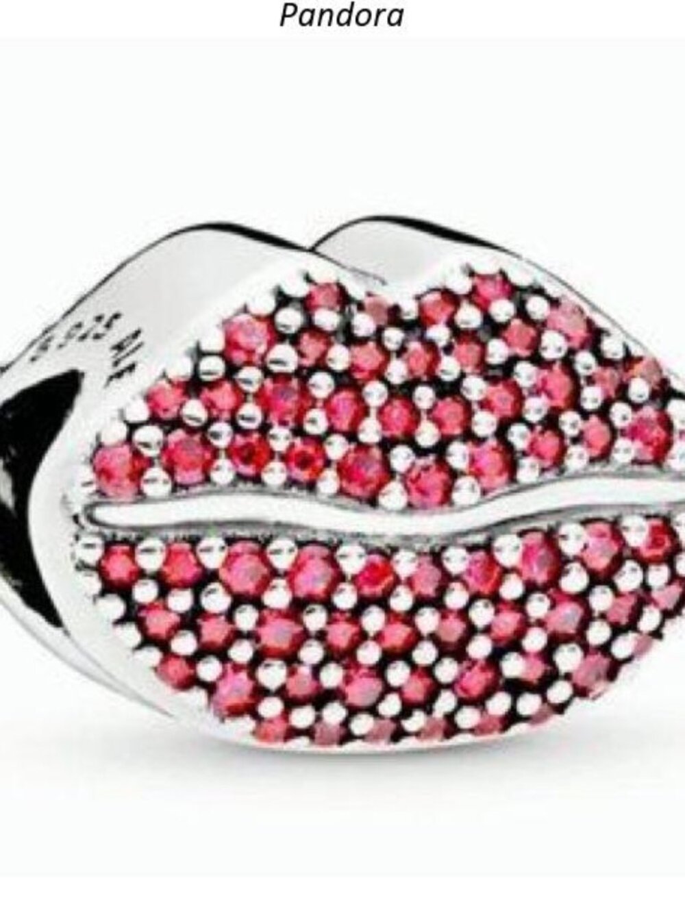 Pandora Kiss More Red Cubic Zirconia Lip Charm